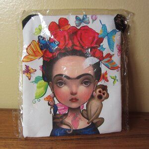 frieda kahlo & monkey bag purse NIP (W4365)